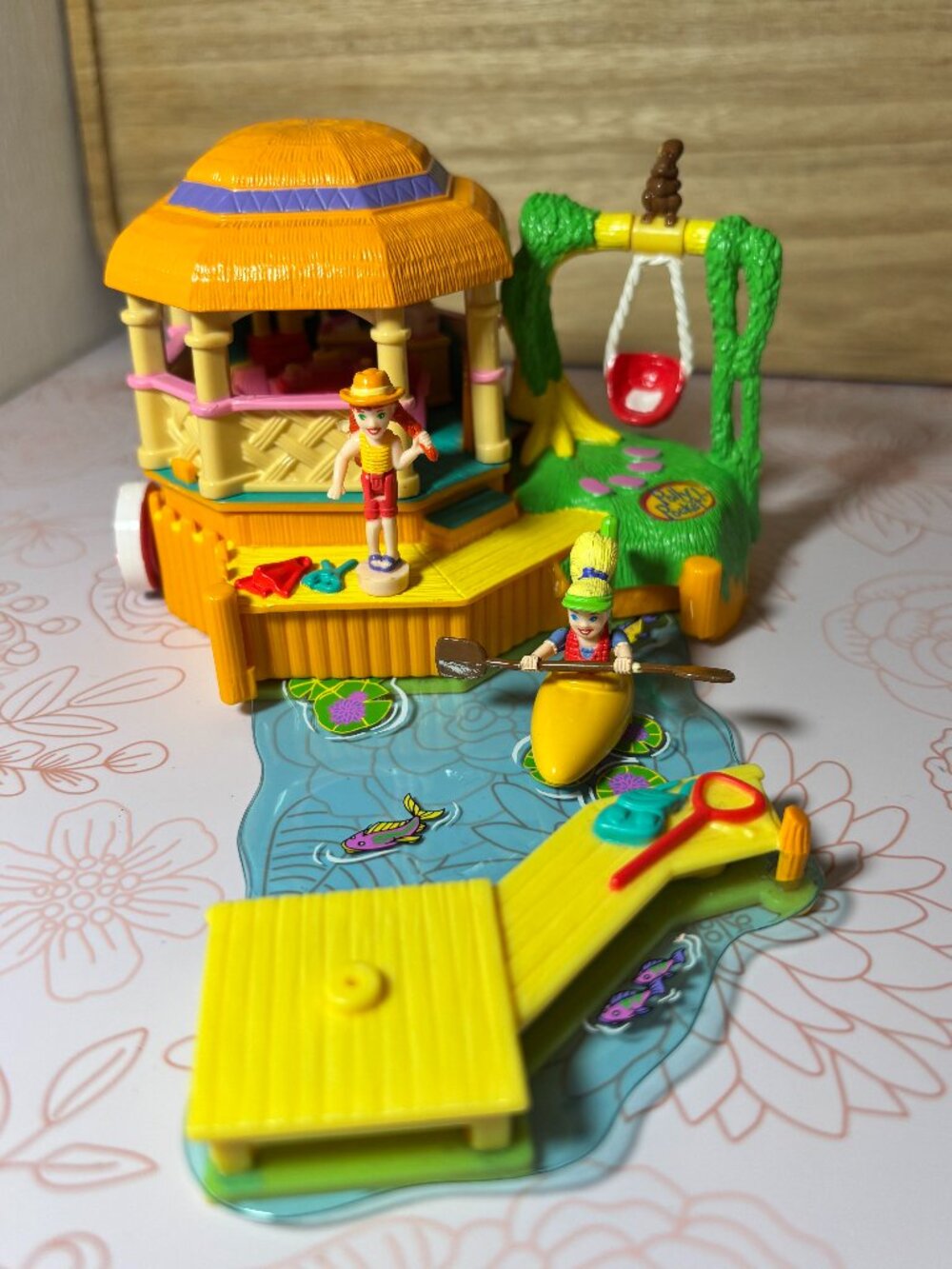 Vintage 1998 Bluebird Polly Pocket Canoe Set *INCOMPLETE*